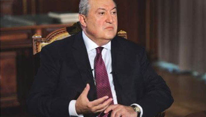 Armenia ‘will not tolerate a second genocide,’ Armenia’s President Armen Sarkissian tells Kathimerini