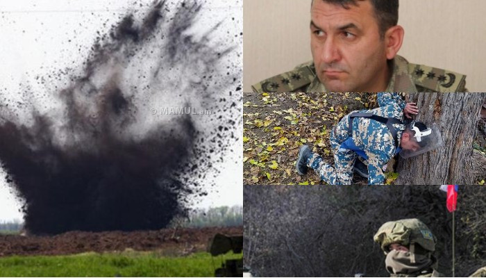 Российский миротворец и 4 сотрудника МЧС Республики Арцах ранены, азербайджанский военный погиб при взрыве мины у Мадагиза