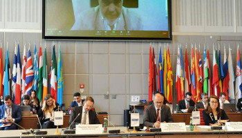 Armenian foreign Minister Ara Ayvazyan participates in the 27th meeting of the OSCE Council of foreign Ministers