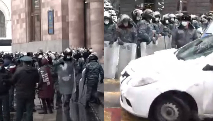 Ermenistan'da Paşinyan karşıtları Başbakanlık binasını kuşattı