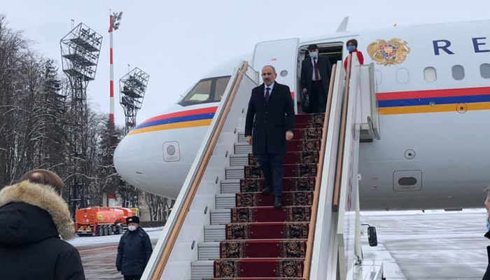 Nikol Pashinyan arrived in Moscow on a working visit