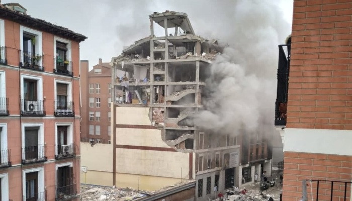A powerful explosion occurred in the center of Madrid