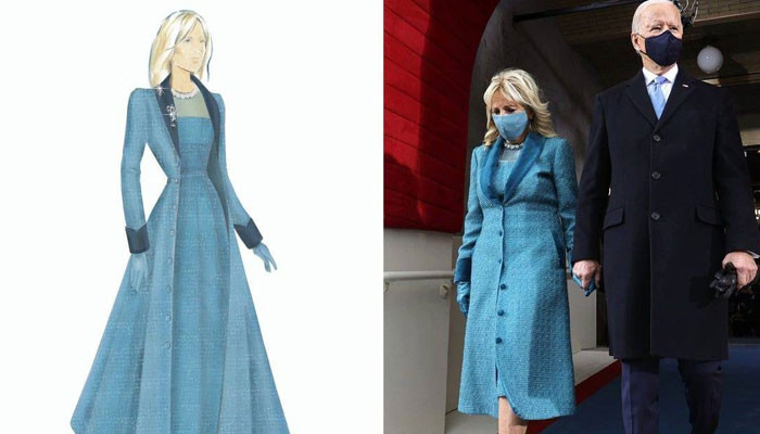 Jill Biden wore custom #Markarian at the inauguration