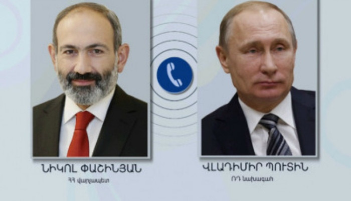 Путин высказался о ситуации в Армении в разговоре с Пашиняном