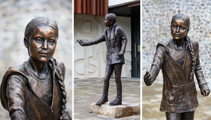 В Британии появился памятник Грете Тунберг