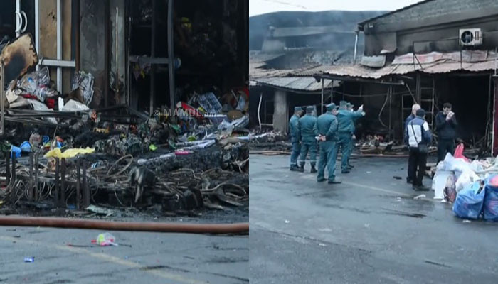 Крупный пожар в ТЦ «Сурмалу»: сгорели павильоны игрушек и хозтоваров