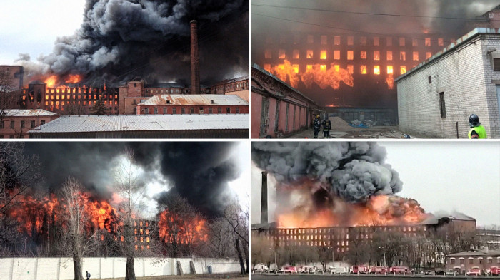 Погибли пожарные: в Петербурге горит «Невская мануфактура»
