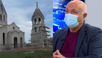 Hamlet Petrosyan։ In Tik-Tok video it is clearly seen that scaffold has been installed at the Bell Tower of the Holy Savior Gazanchetsots Church in Shushi