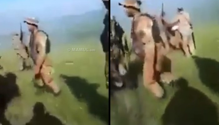Армянские военные гоняют вторгшихся на нашу территорию азербайджанских военных