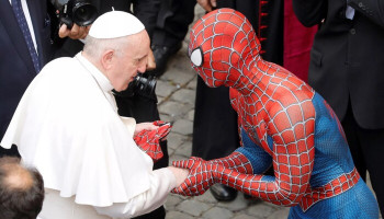 The Pope met Spider-Man