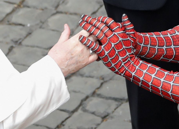 The Pope met Spider-Man
