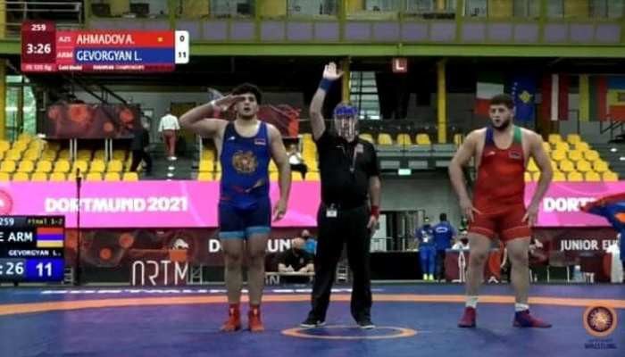 Ermeni güreşçi, Azerbaycanlı rakibini yenerek Avrupa Şampiyonu oldu
