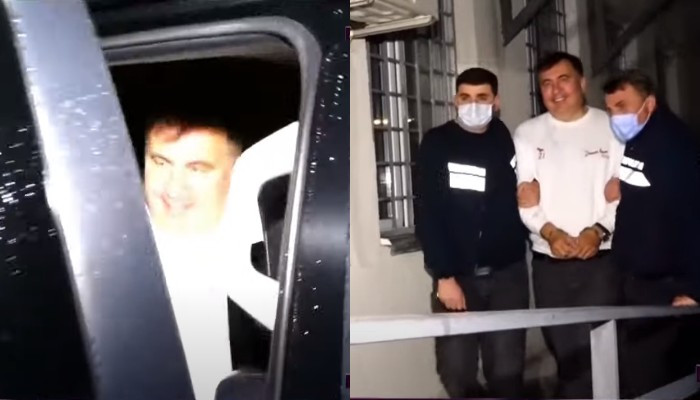 Первые кадры после задержания Михаила Саакашвили в Грузии
