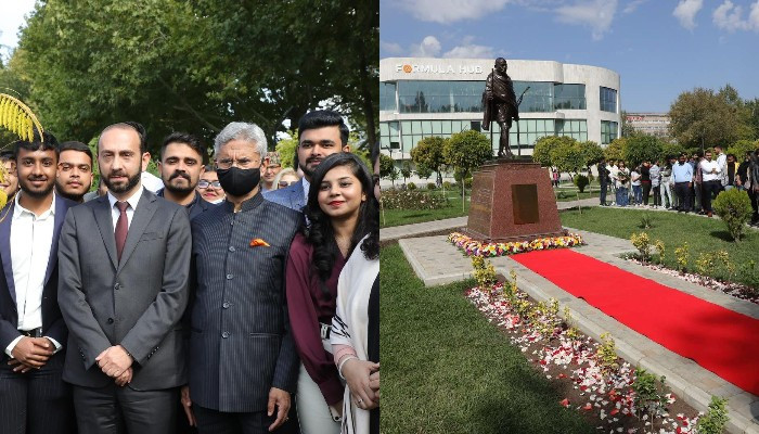 Foreign Ministers of Armenia and India visited the monument of Mahatma Gandhi