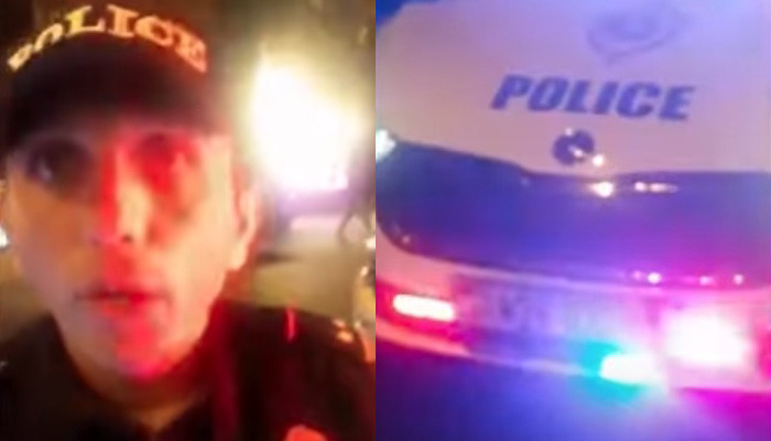 Դիմակ չկրող ոստիկանը վարորդին տուգանում է դիմակ չկրելու համար