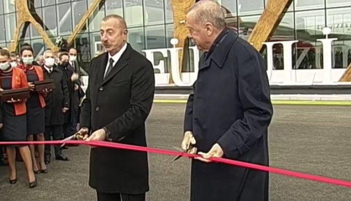 Алиев и Эрдоган открыли аэропорт в Варанде (Физули)