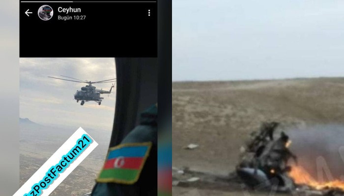 Ուղղաթիռի կործանումից 13 րոպե առաջ ադրբեջանցի կապիտանը լուսանկար է հրապարակել