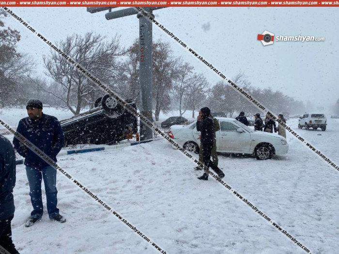 Երևան-Սևան ճանապարհի մերկասառույցը դարձել է 30-ից ավելի ավտոմեքենաների վթարի պատճառ
