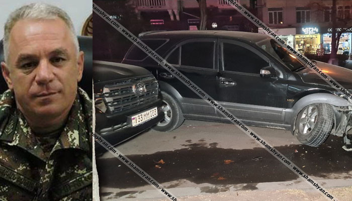 В Ереване столкнулись Toyota Land Cruiser Левона Мнацаканяна, Kia Sorento и 2 Mercedes