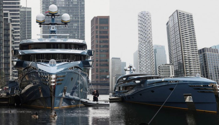 UK seizes £38m Russian-owned superyacht Phi with ‘infinite wine cellar’ in London