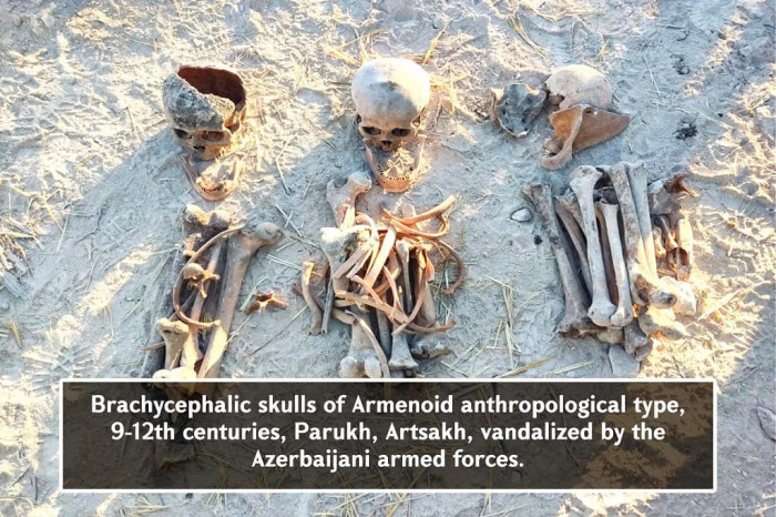 Azerbaijan destroys the Armenian cultural heritage in Parukh and Karaglukh and resorts to open falsifications