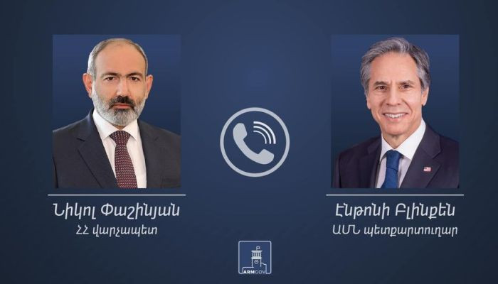 Pashinyan holds telephone conversation with US Secretary of State Antony Blinken