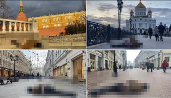 В Москве устроили перформанс памяти мирных жителей Бучи, убитых оккупантами