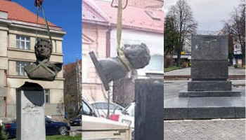 Ուկրաինայի՝ արդեն 3-րդ քաղաքում ապամոնտաժել են Պուշկինի արձանը