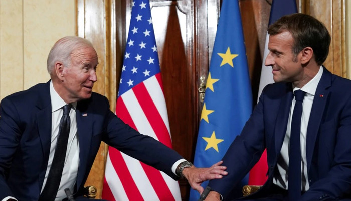 Biden applauded Macron for his election victory in France