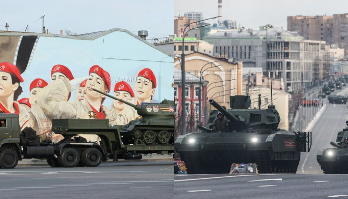 Подготовка к параду-проезд военной техники в Москве