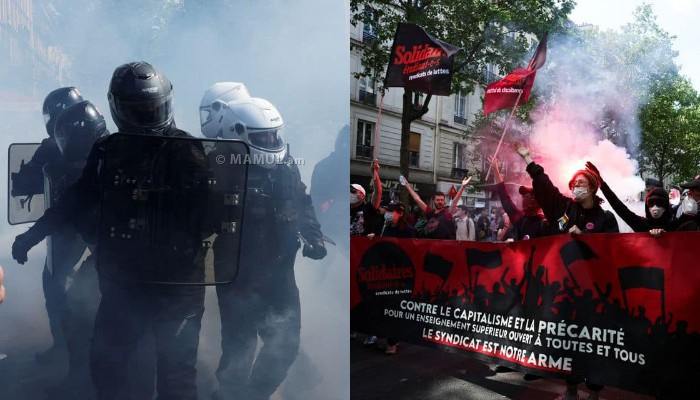 На первомайской демонстрации в Париже задержали 45 человек