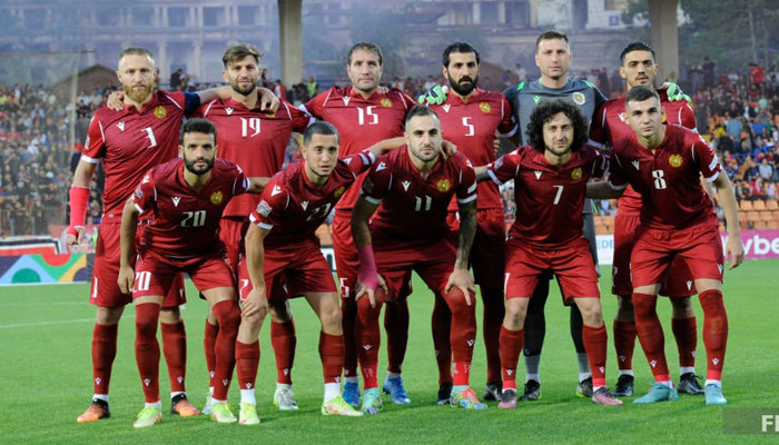 Armenian National team is 92nd in FIFA World rankings