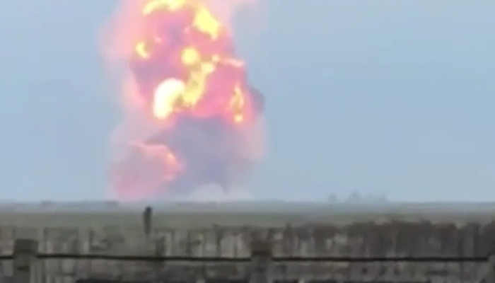 Ammunition depot explodes in northern Crimea