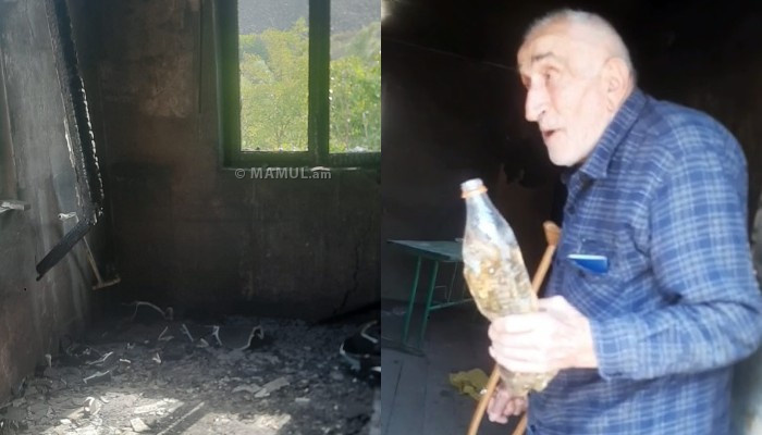 86-ամյա Ռադիա Հովսեփյանն իր ձեռքով է այրում Աղավնոյի իր տունը