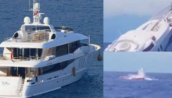 Video captures 130-foot superyacht sinking off southern coast of Italy