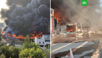Ռուսաստանում մեծ շուկա է այրվում, լսվում են պայթյուններ