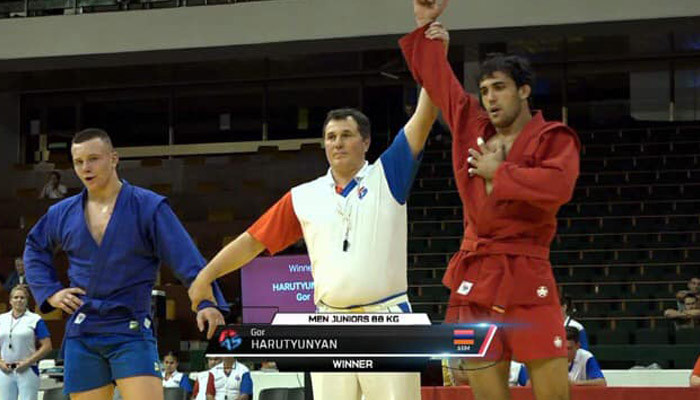 Армения завоевала 2 золотые и 4 бронзовые медали на молодежном чемпионате Европы по самбо