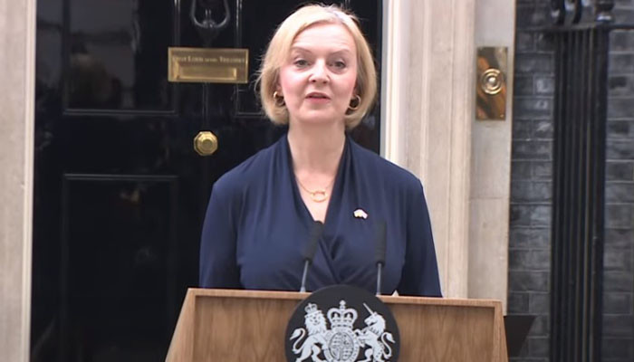 U.K. Prime Minister Liz Truss announces her resignation