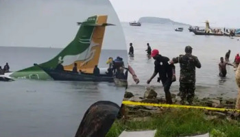 Precious Air plane crash into lake Victoria