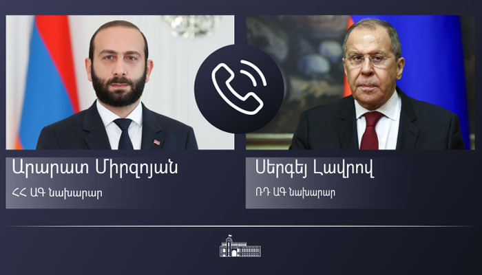 Foreign Minister of Armenia Ararat Mirzoyan had a phone conversation with the Foreign Minister of Russia Sergey Lavrov