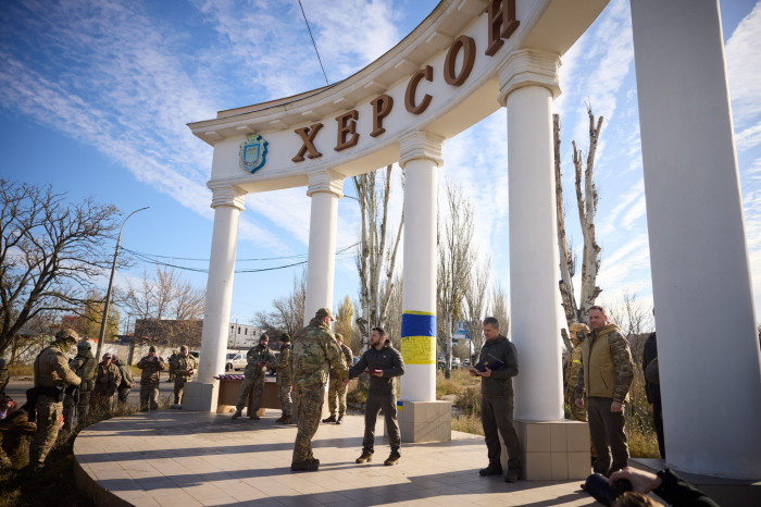 Visiting liberated Kherson, Zelensky sees ‘beginning of the end of the war’