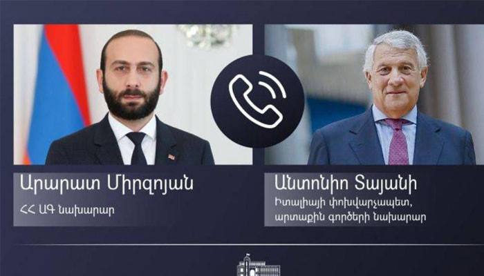 Հայաստանի և Իտալիայի արտգործնախարարները հեռախոսազրույց են ունեցել
