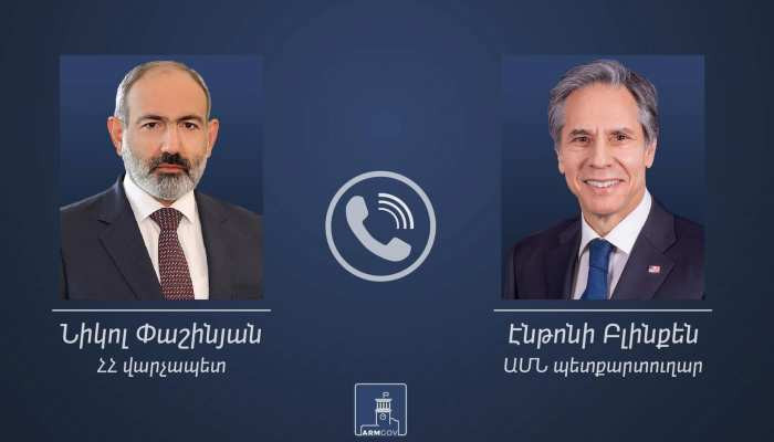 ,,I spoke with Prime Minister Pashinyan about steps to restart bilateral peace discussions with Azerbaijan,,: Secretary Antony Blinken