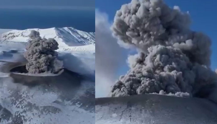 Eboko volcano erupts in the Kuril Islands