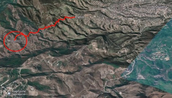 The route of the car which left Stepanakert