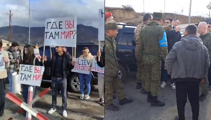 Տեսանյութ.Լարված իրավիճակ եղավ ռուս խաղաղապահների և արցախցի ակտիվիստների միջև