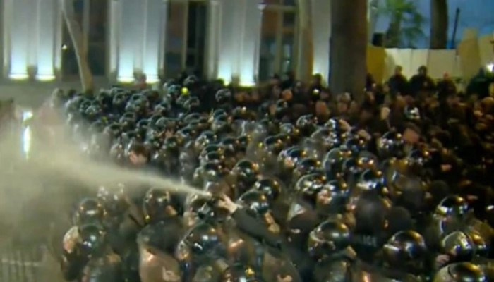 Georgian police use tear gas on protesters after parliament backs 'foreign agents' law