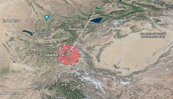 An earthquake hit Tajikistan