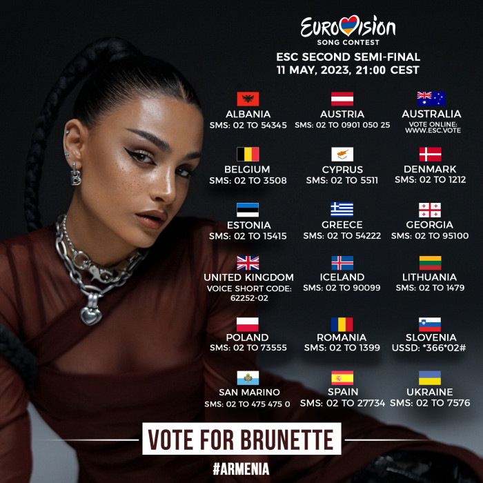 Ինչպես քվեարկել «Եվրոտեսիլում» Հայաստանը ներկայացնող Բրյունետի օգտին