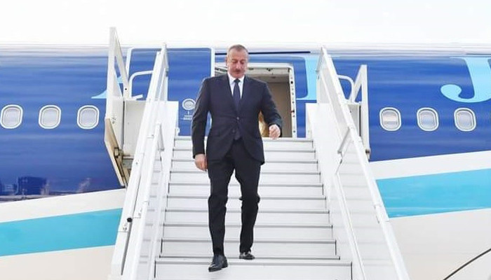 Президент Азербайджана прибыл с рабочим визитом в Россию